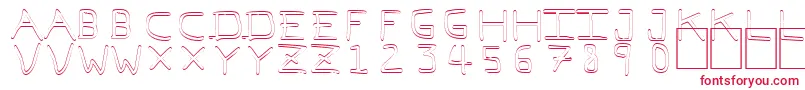 Pfvvbf7o Font – Red Fonts on White Background