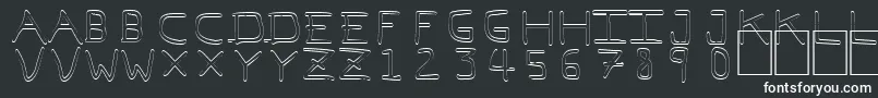 Pfvvbf7o-fontti – valkoiset fontit