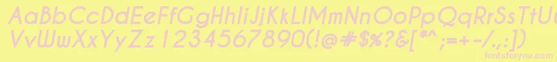 CaviarDreamsBoldItalic Font – Pink Fonts on Yellow Background