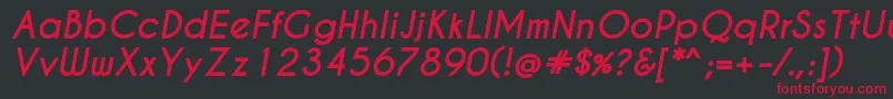 CaviarDreamsBoldItalic Font – Red Fonts on Black Background