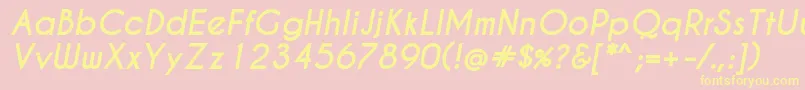 CaviarDreamsBoldItalic Font – Yellow Fonts on Pink Background