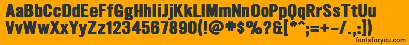UltramagneticExtrabold Font – Black Fonts on Orange Background