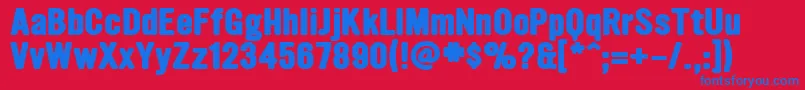 UltramagneticExtrabold Font – Blue Fonts on Red Background