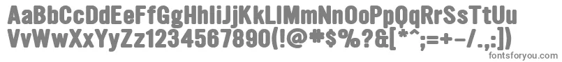 UltramagneticExtrabold-fontti – harmaat kirjasimet valkoisella taustalla