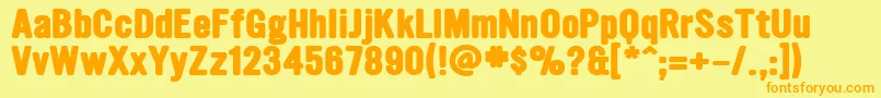 Шрифт UltramagneticExtrabold – оранжевые шрифты на жёлтом фоне
