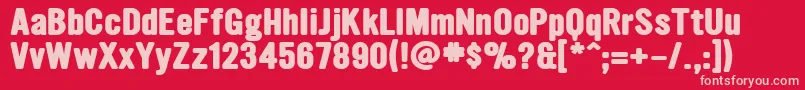 UltramagneticExtrabold Font – Pink Fonts on Red Background