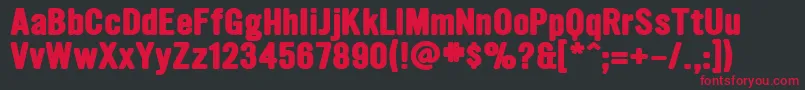 UltramagneticExtrabold-Schriftart – Rote Schriften auf schwarzem Hintergrund