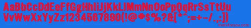 Police UltramagneticExtrabold – polices rouges sur fond bleu