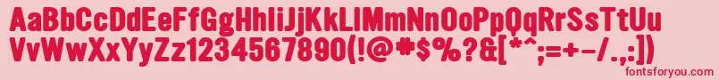 UltramagneticExtrabold Font – Red Fonts on Pink Background