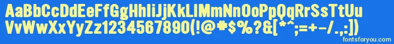 UltramagneticExtrabold Font – Yellow Fonts on Blue Background