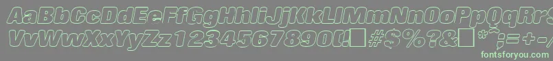 fuente RollingoutlineItalic – Fuentes Verdes Sobre Fondo Gris