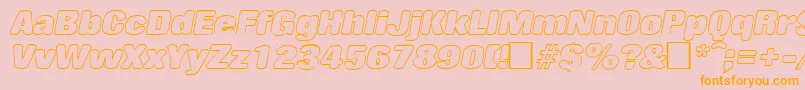 fuente RollingoutlineItalic – Fuentes Naranjas Sobre Fondo Rosa