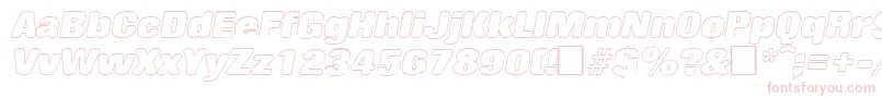 RollingoutlineItalic Font – Pink Fonts on White Background