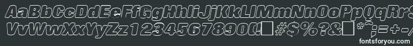 Czcionka RollingoutlineItalic – białe czcionki