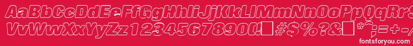 More about RollingoutlineItalic Font RollingoutlineItalic Font – White Fonts on Red Background