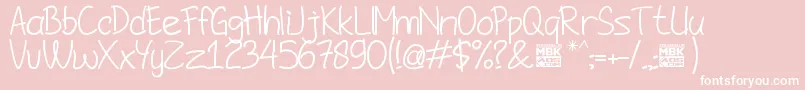 JombloNgenes Font – White Fonts on Pink Background