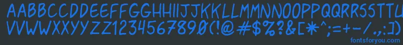 Pasteris Font – Blue Fonts on Black Background