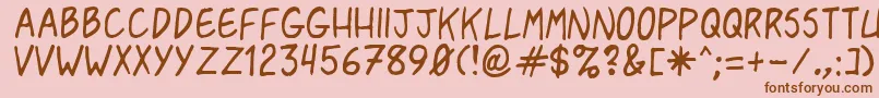 Pasteris Font – Brown Fonts on Pink Background