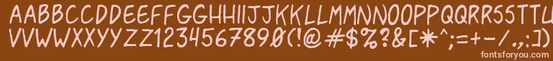 Pasteris Font – Pink Fonts on Brown Background