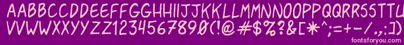 Pasteris Font – Pink Fonts on Purple Background