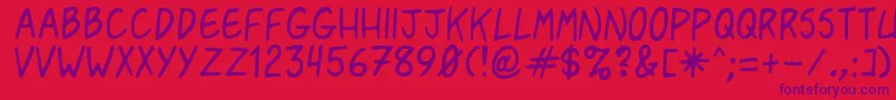 Pasteris Font – Purple Fonts on Red Background
