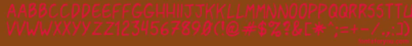 Pasteris Font – Red Fonts on Brown Background