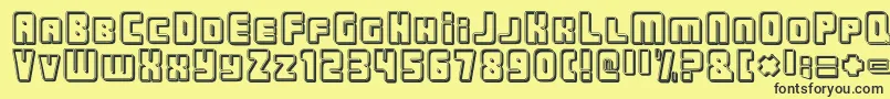 UrbanConstructedCutter Font – Black Fonts on Yellow Background