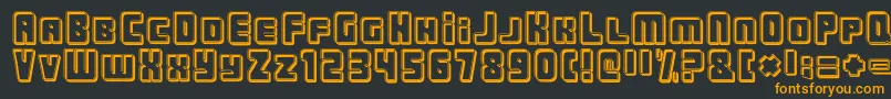 Шрифт UrbanConstructedCutter – оранжевые шрифты на чёрном фоне