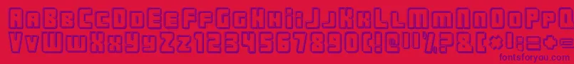 UrbanConstructedCutter Font – Purple Fonts on Red Background