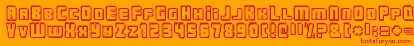 UrbanConstructedCutter Font – Red Fonts on Orange Background