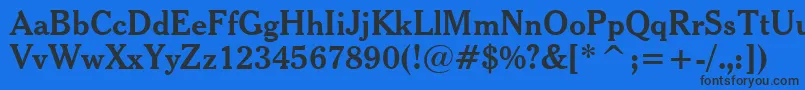 CheltenhamBoldHeadlineBt Font – Black Fonts on Blue Background