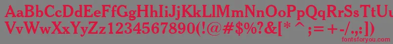 CheltenhamBoldHeadlineBt Font – Red Fonts on Gray Background