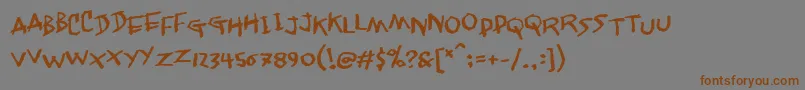 Janglywalk Font – Brown Fonts on Gray Background