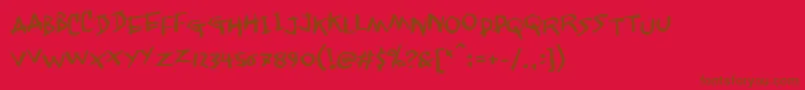 Шрифт Janglywalk – коричневые шрифты на красном фоне