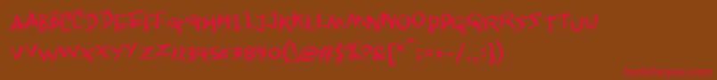Janglywalk Font – Red Fonts on Brown Background