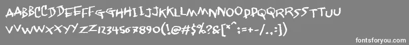 Janglywalk Font – White Fonts on Gray Background