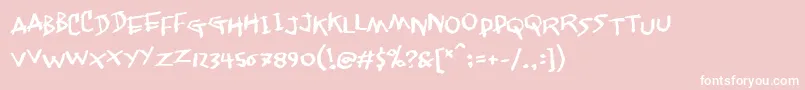 Janglywalk Font – White Fonts on Pink Background