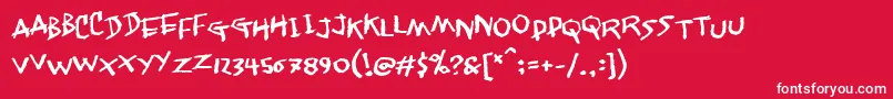 Janglywalk Font – White Fonts on Red Background