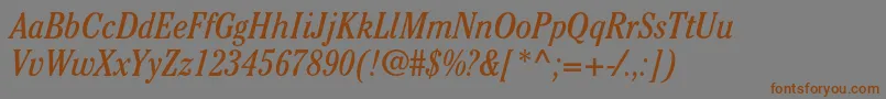 CheltenhamstdBookcondit Font – Brown Fonts on Gray Background