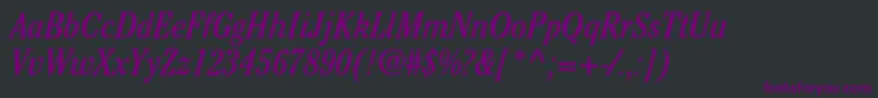 CheltenhamstdBookcondit Font – Purple Fonts on Black Background