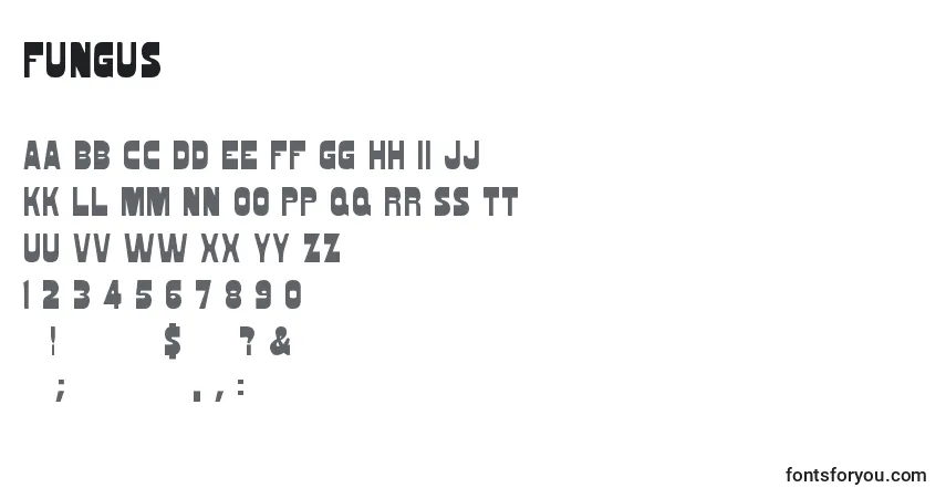 Шрифт Fungus – алфавит, цифры, специальные символы