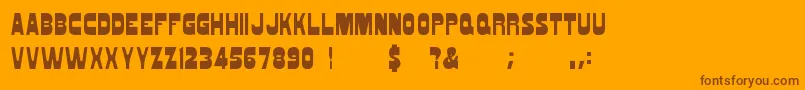 Fungus Font – Brown Fonts on Orange Background