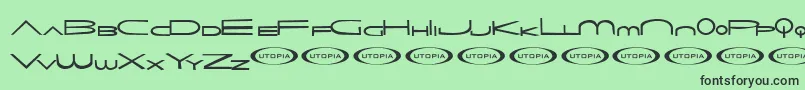 Themams Font – Black Fonts on Green Background