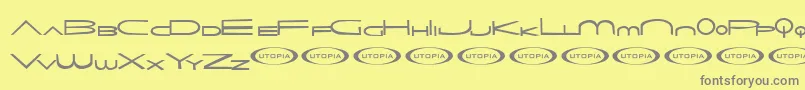 Weitere Informationen zur Themams-Schriftart Themams-Schriftart – Graue Schriften auf gelbem Hintergrund