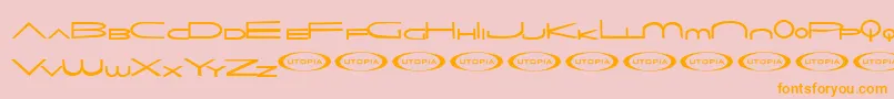 Themams Font – Orange Fonts on Pink Background