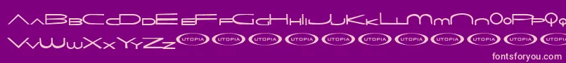 Themams Font – Pink Fonts on Purple Background