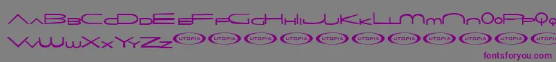 Themams Font – Purple Fonts on Gray Background