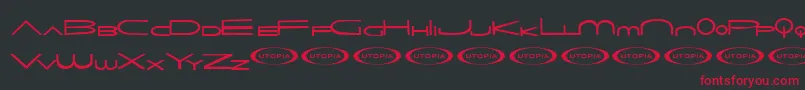 Themams Font – Red Fonts on Black Background