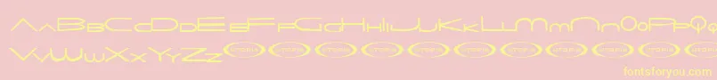 Themams Font – Yellow Fonts on Pink Background