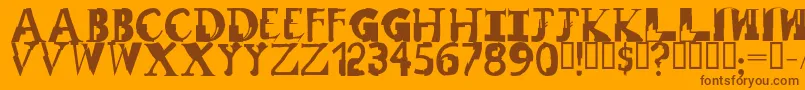 RemixRegular Font – Brown Fonts on Orange Background